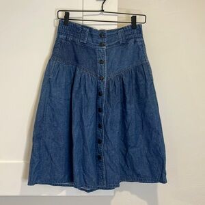 Eiffel Buttoned Midi Skirt Vintage 70s